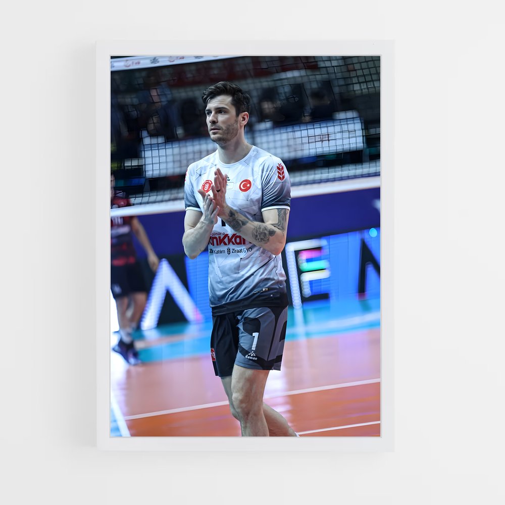 Poster Match de Plage – affiche Volleyball (vue 3)